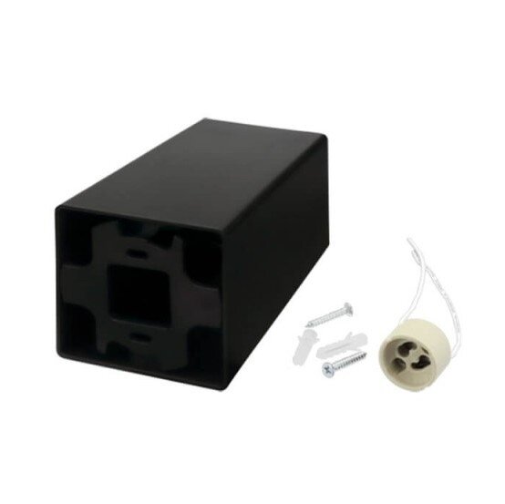 LED Spotlight Fixture, 10W, Square, Plastic, Black 2
