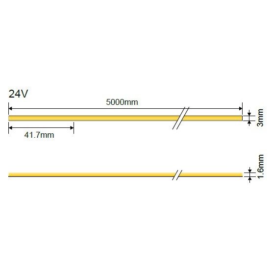 LED Slim Strip 7W/m, 24V, 400Lm/m, White Light 1