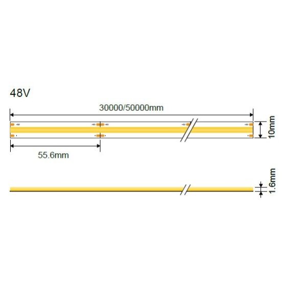 LED Strip 6W/m, 500Lm/m, 48V, Milky Cover, Neutral Light 4 LED Strip 6W/m, 500Lm/m, 48V, Milky Cover, Neutral Light 4