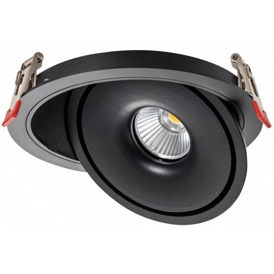 LED Downlight, Round, Black, Rotatable, 15W, CCT