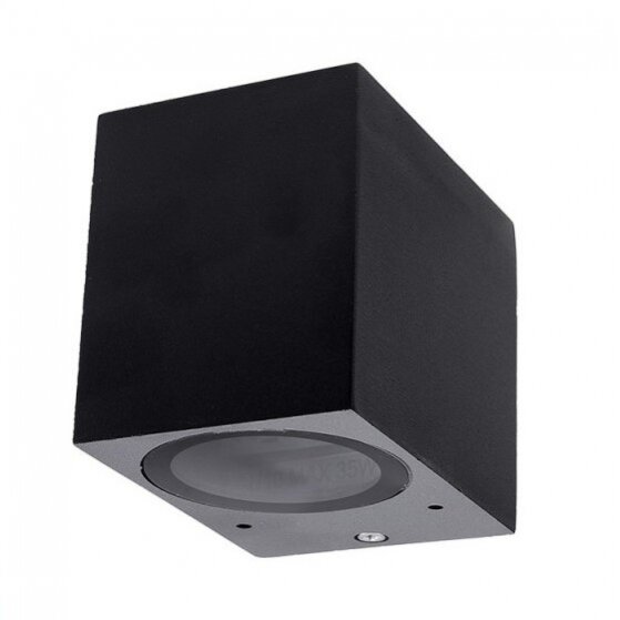 LED Wall Lamp, Black, Square, 1 Socket, Max 35W 1