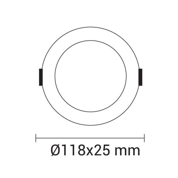 LED Built-In Module, Round, 6W, Warm Light 2
