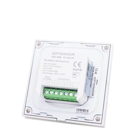 LED RGB Constant Voltage Controller, 24V, 4A/Ch, 3 Channels, White 2