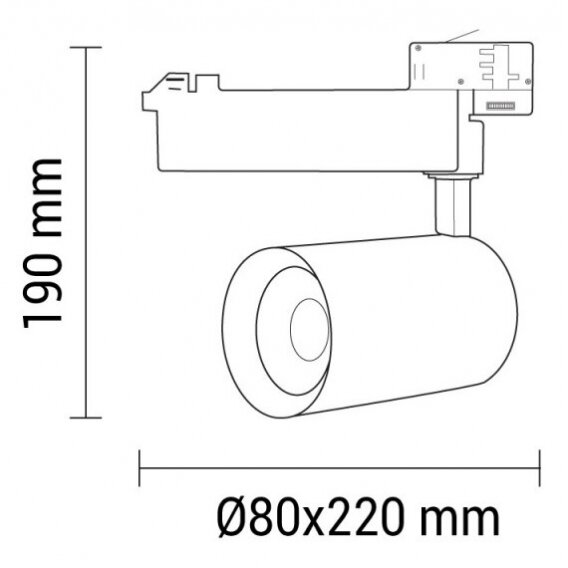 LED bėginis šviestuvas, 3F, 25W, 2750Lm, juodas, šilta balta šviesa 1 LED bėginis šviestuvas, 3F, 25W, 2750Lm, juodas, šilta balta šviesa 1