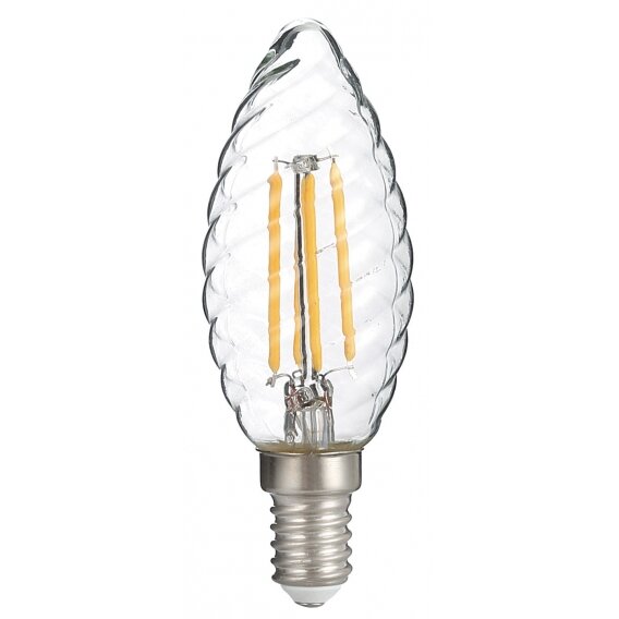 LED lemputė E14 C35 4W, twist, šilta balta šviesa