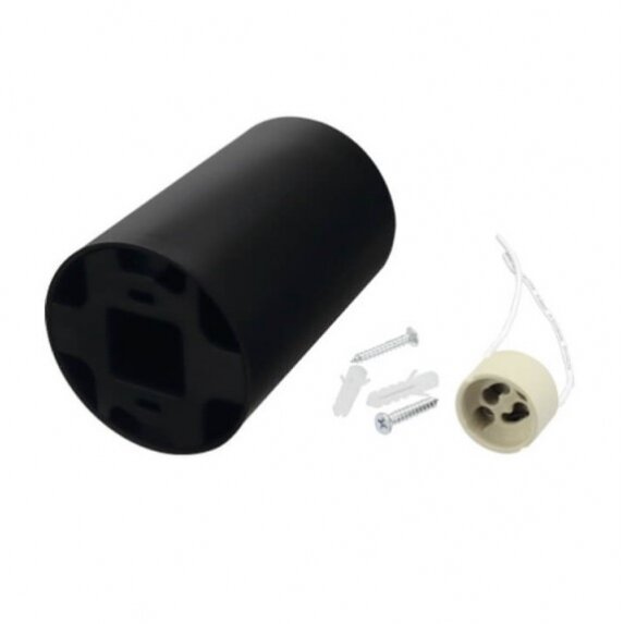 LED taškinis šviestuvas, 10W, apvalus, plastikinis, juodas 2