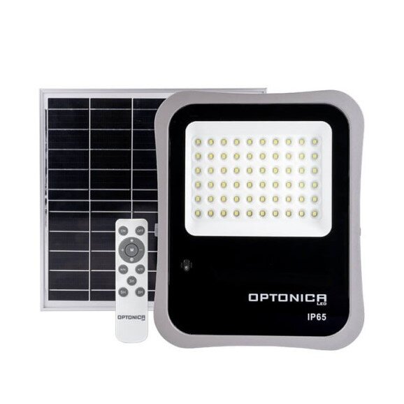 LED prožektorius, pilkas, su saulės baterija, 20W, šalta balta šviesa 2
