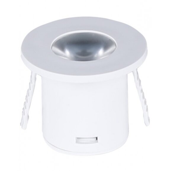 LED Cabinet Light, Round, White, 1W, Warm Light