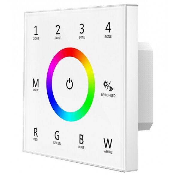 LED RGBW DMX Controller, 4 Zones, Remote Control