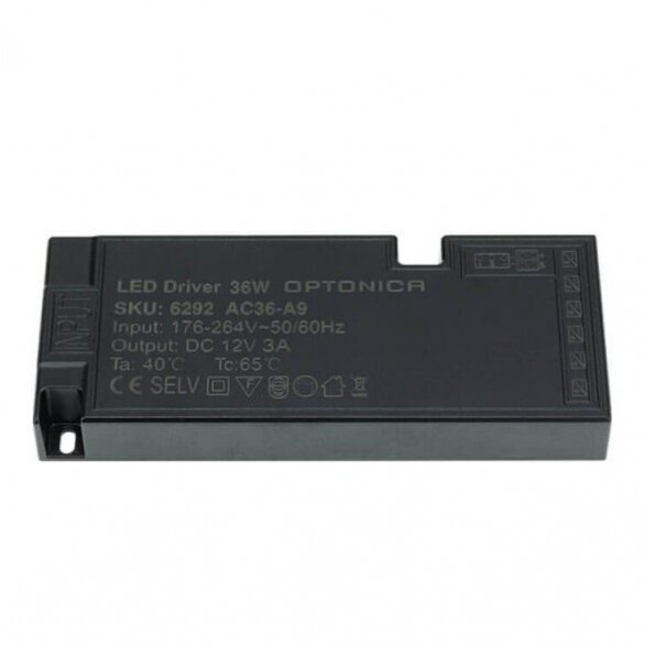LED Strip Super Slim Power Supply, 12V, 36W 1