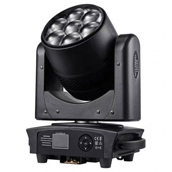 LED spindulio, judantis prožektorius, 7x40W, Big Eye, mini