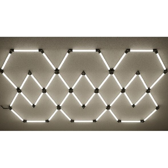 LED korys (hexagon), 11HEX, 428W, šalta balta šviesa