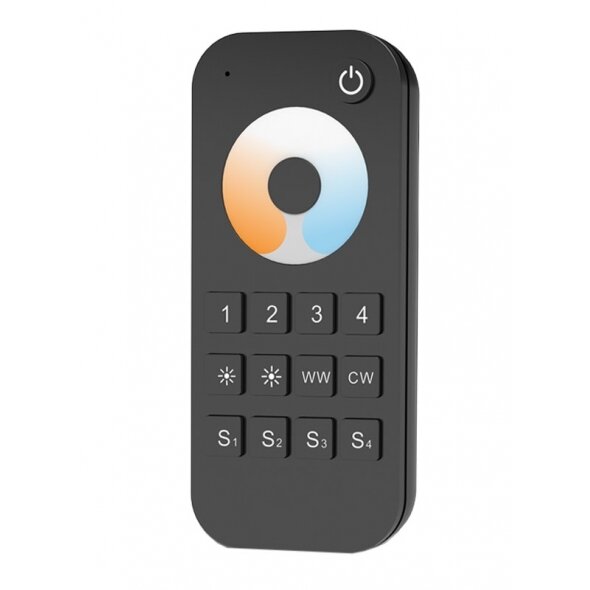 LED CCT Remote Control Console, 4 Zones, RF 2.4G, RT7, Black