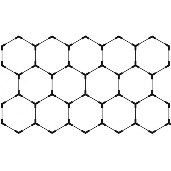 LED korys (hexagon), 14HEX, 456W, CCT šviesa 1
