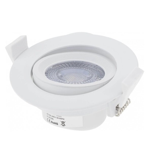 LED šviestuvas, apvalus, pasukamas, 7W, šilta balta šviesa 1 LED šviestuvas, apvalus, pasukamas, 7W, šilta balta šviesa 1