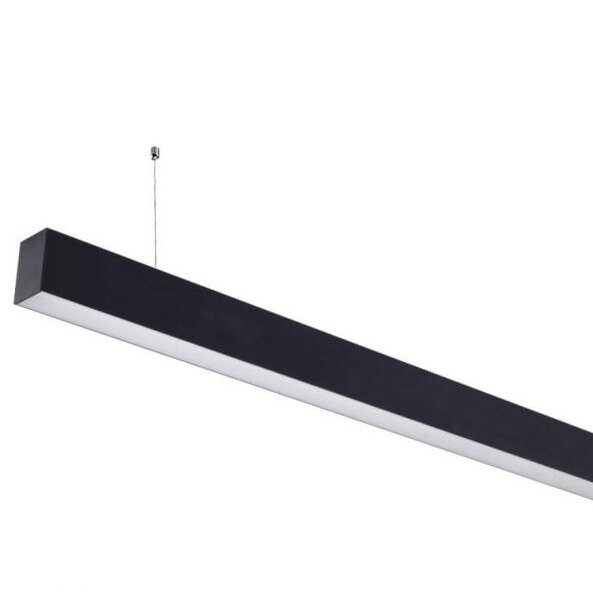 LED Linear Suspended Light, Linkable, 40W, Black Body, 5 Years Warranty, White Light 1