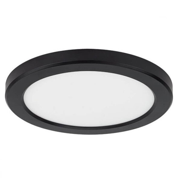 LED Backlit Surface Panel, Round, Black, 10/15/18W, CCT