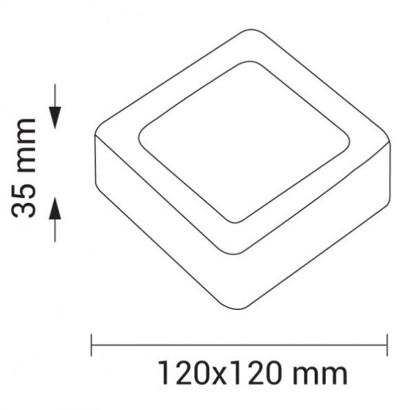 LED Surface Panel, Square, 5 Years Warranty, 6W, White Light 2