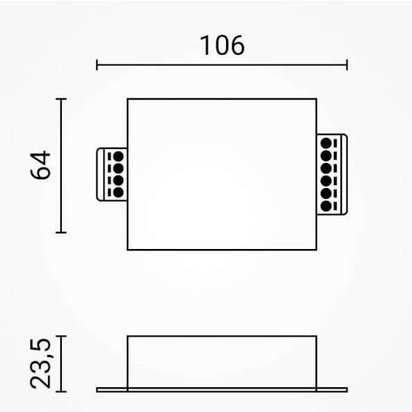 LED RGB juostos maitinimo stiprintuvas, 12-24V, 12A 1