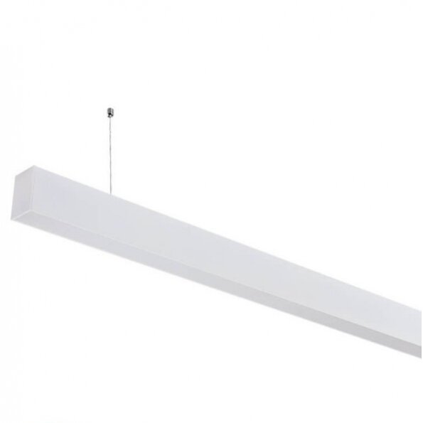 LED Linear Suspended Light, Linkable, 40W, White Body, 5 Years Warranty, White Light 1