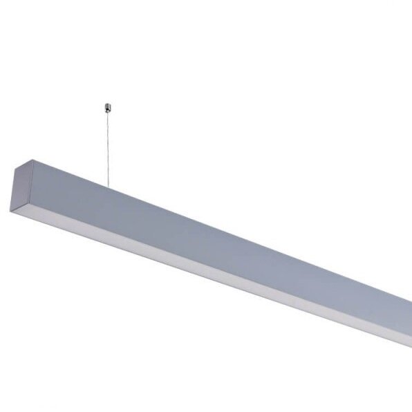 LED Linear Suspended Light, Linkable, 40W, Silver Body, 5 Years Warranty, White Light 1