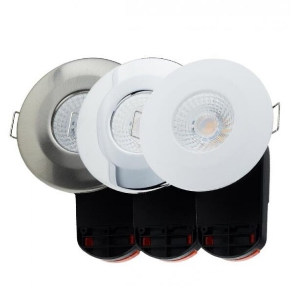 LED Fire Rated Fixture, Interchangeable Bezel, 6W, Warm Light 1
