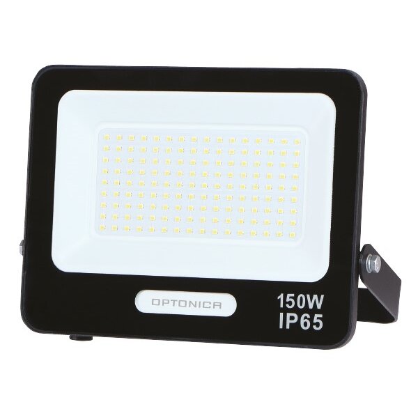 LED prožektorius, juodas, 90Lm/W, 150W, šalta balta šviesa