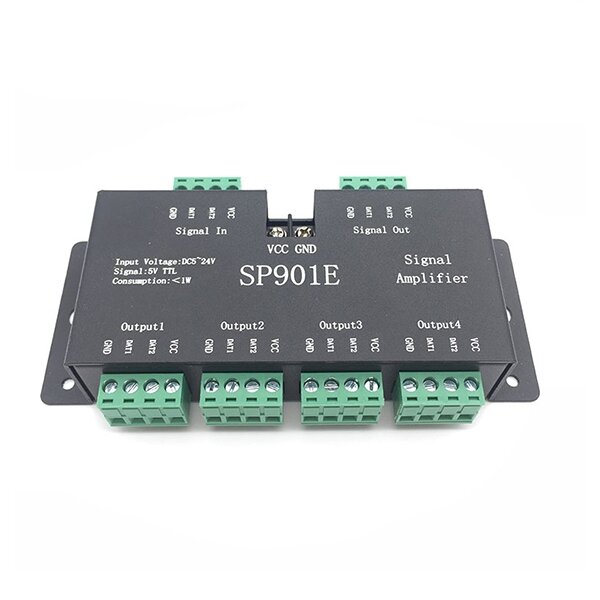 LED SPI stiprintuvas SP901E, 5-24V, 2x4 SPI