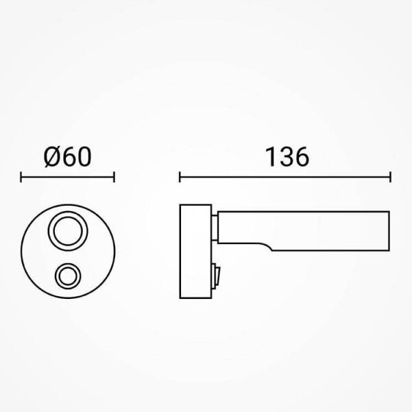 LED Cabinet Light, 2W, ON/OFF-Switch, White, Warm Light 5