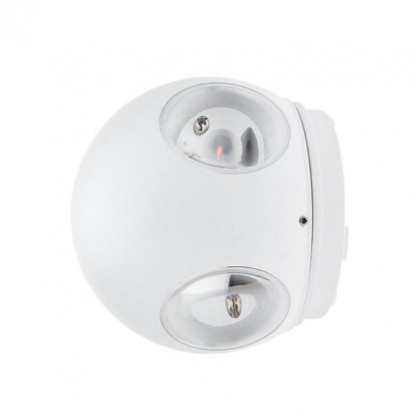 LED Wall Light, White, Round, 4 LEDs, 4W, Warm Light 1