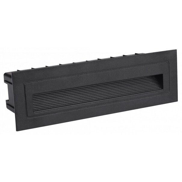 LED Step Light, Rectangular, Black, 6W, Neutral Light