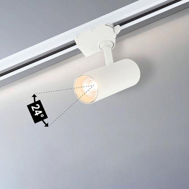 LED Track Light, White Body, 12W, 1200Lm, Neutral Light 4