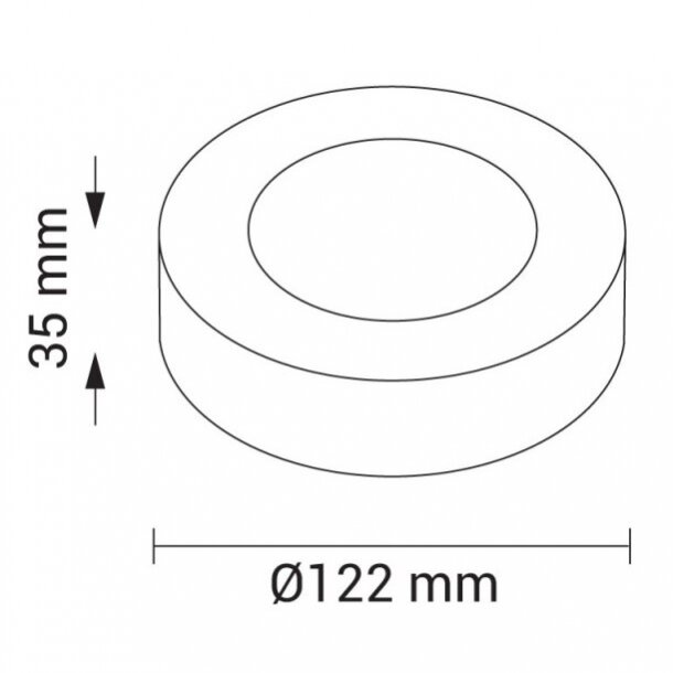 LED paviršinė panelė, apvali, 6W, CCT šviesa 2