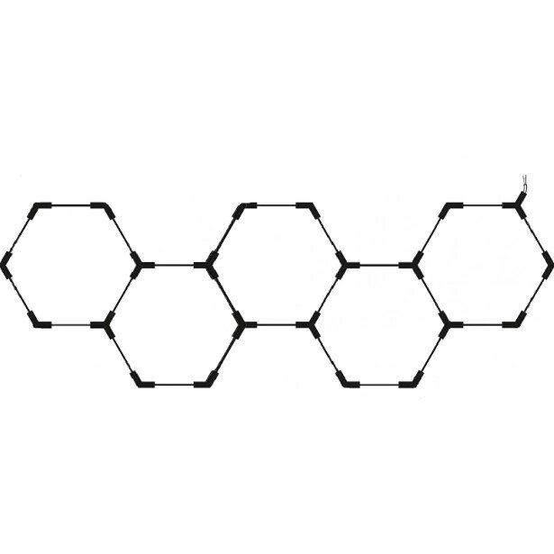 LED korys (hexagon), 5HEX, 203W, šalta balta šviesa