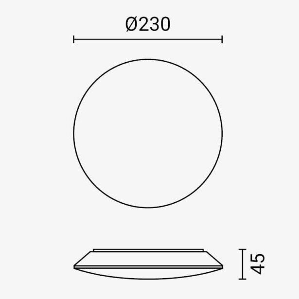 LED Ceiling Light, White Body, 12W, 3CCT 6