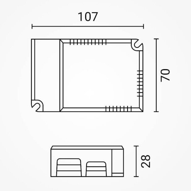LED DALI maitinimo šaltinis, 20-40V, 44W, reguliuojamas 2