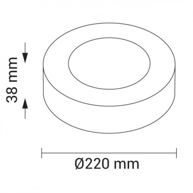 LED Surface Panel, Round, 18W, Warm Light 2