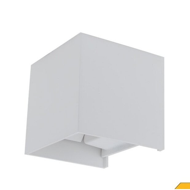 LED Wall Light, White, Square, Adjustable Beam, 6W, Neutral Light