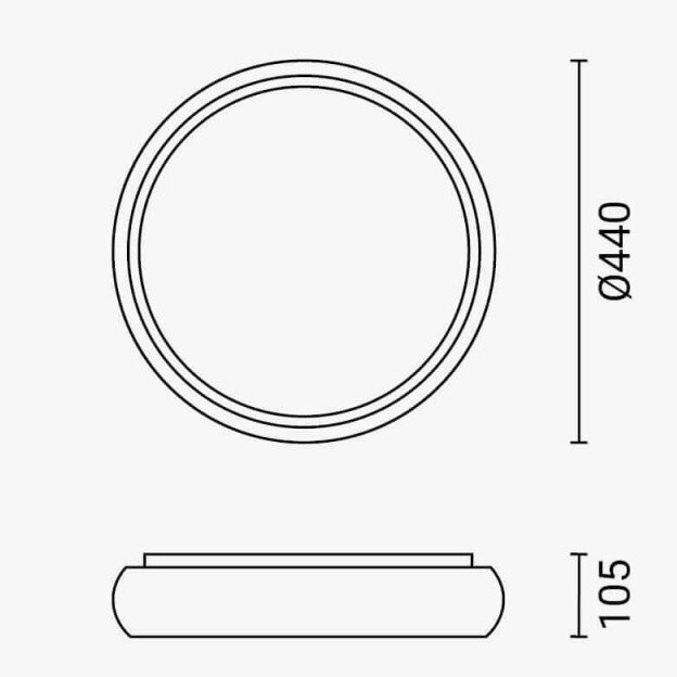 LED Ceiling Light, 24W, White/Reseda, CCT Light 6