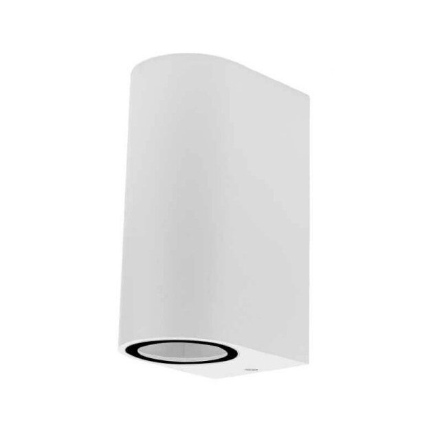 LED sieninis šviestuvas, baltas, cilindrinis, 2 lizdai, Max 35W 1