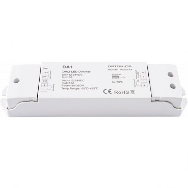 LED DALI maitinimo šaltinis, 12-24V, 360W, reguliuojamas, 5 metai garantija 1 LED DALI maitinimo šaltinis, 12-24V, 360W, reguliuojamas, 5 metai garantija 1