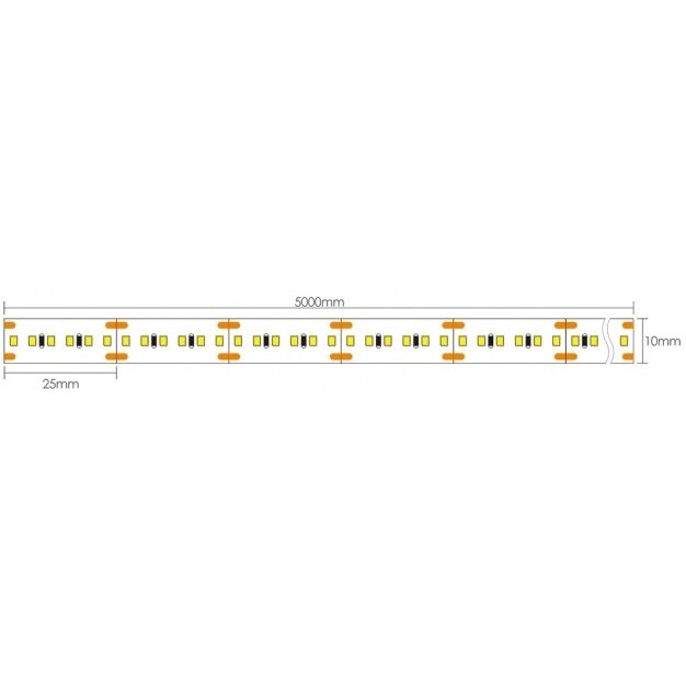 LED juosta, 22W/m, 1900Lm/m, 24V, šilta balta šviesa 4 LED juosta, 22W/m, 1900Lm/m, 24V, šilta balta šviesa 4