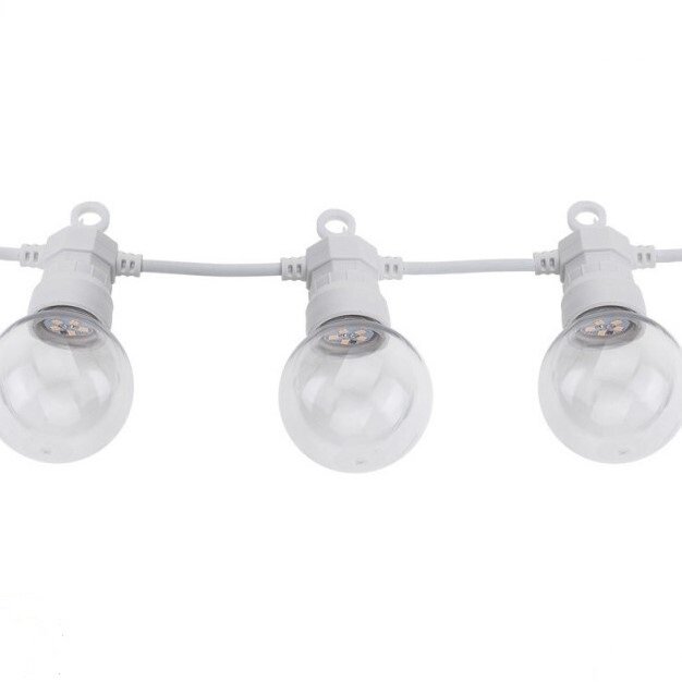 LED Outdoor String Light, White, 8m, 10Pcs., 3W, Warm Light 2