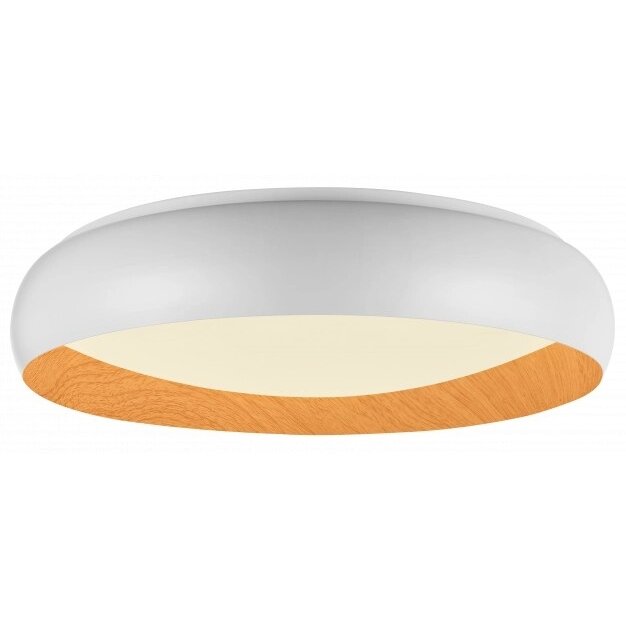 LED Ceiling Light, 36W, White/Wood, CCT Light