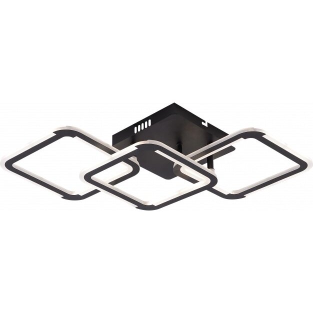 LED Ceiling Lamp, 45W, Black, Dimmable, Remote Control, CCT