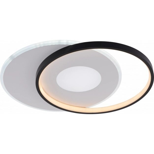 LED Ceiling Lamp, 54W, White/Black, Dimmable, Remote Control, CCT