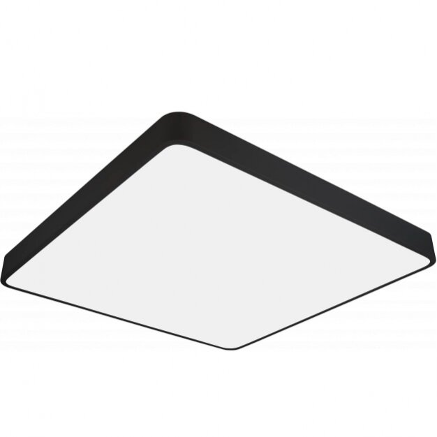 LED Ceiling Light, Black Body, Square, 64W, Neutral Light