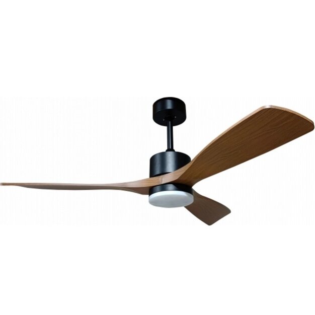 LED Fan Ceiling, 18W, CCT, Black/Wood, Remote Control
