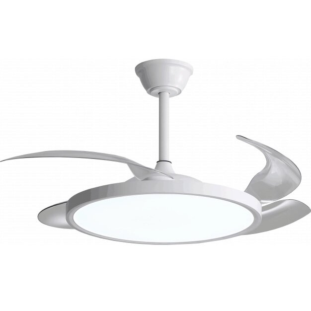 LED Fan Ceiling, 36W, CCT, White, Slim, Remote Control
