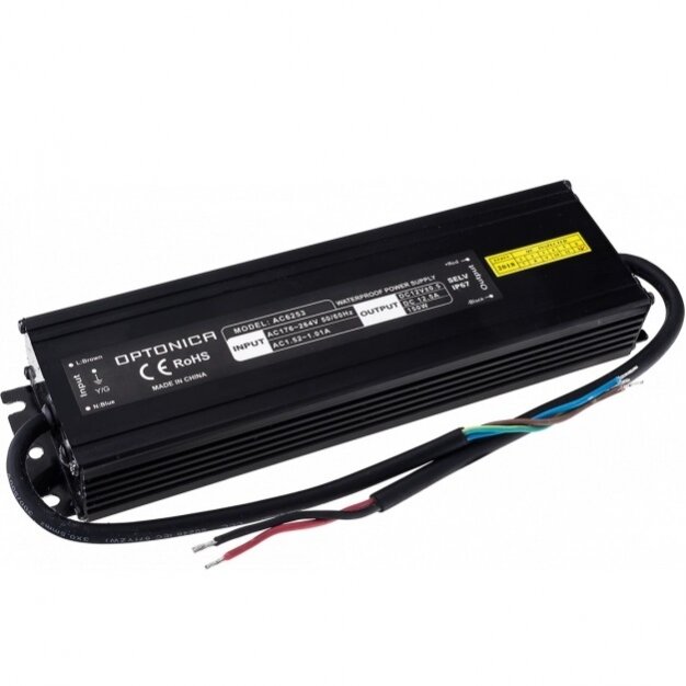 LED maitinimo šaltinis, 12V, 150W, vandeniui atsparus 1